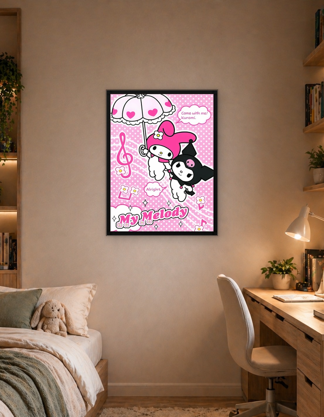 My Melody and Kuromi with Umbrella