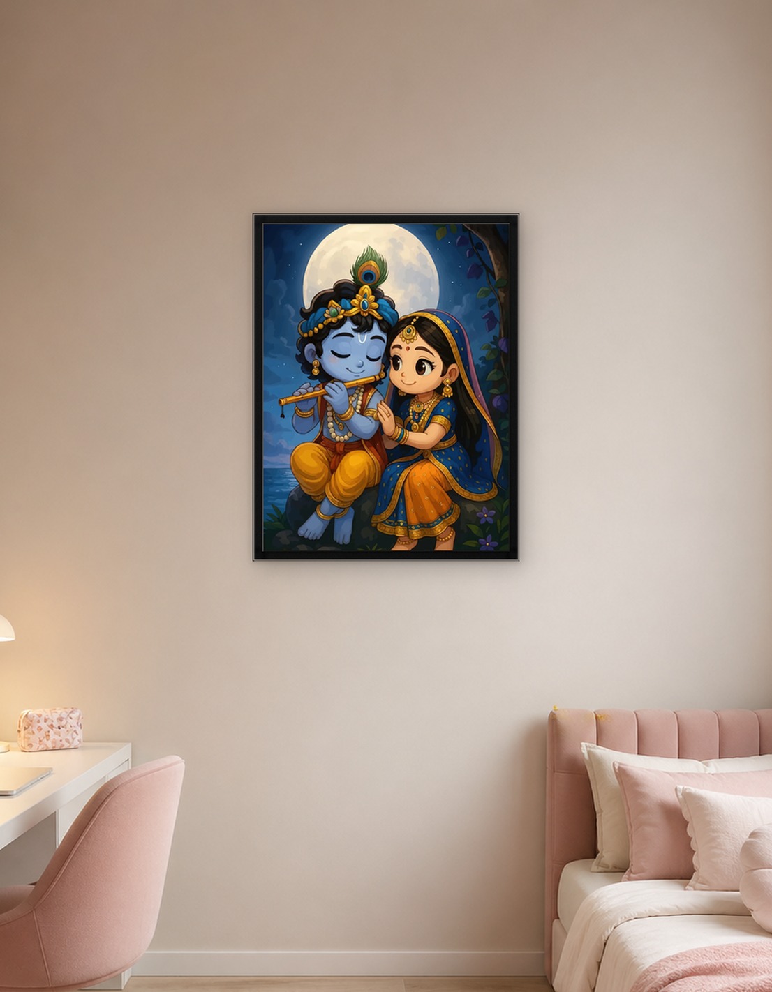 Krishna and Radha Cartoon
