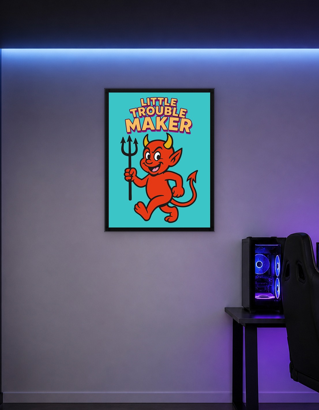 Little Trouble Maker Devil Cartoon