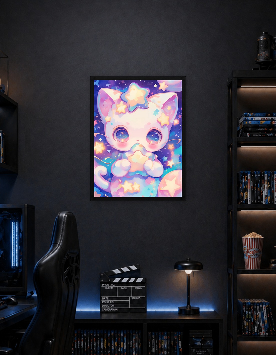 Moon And Sun: Cute Starry Cat SUN with Star