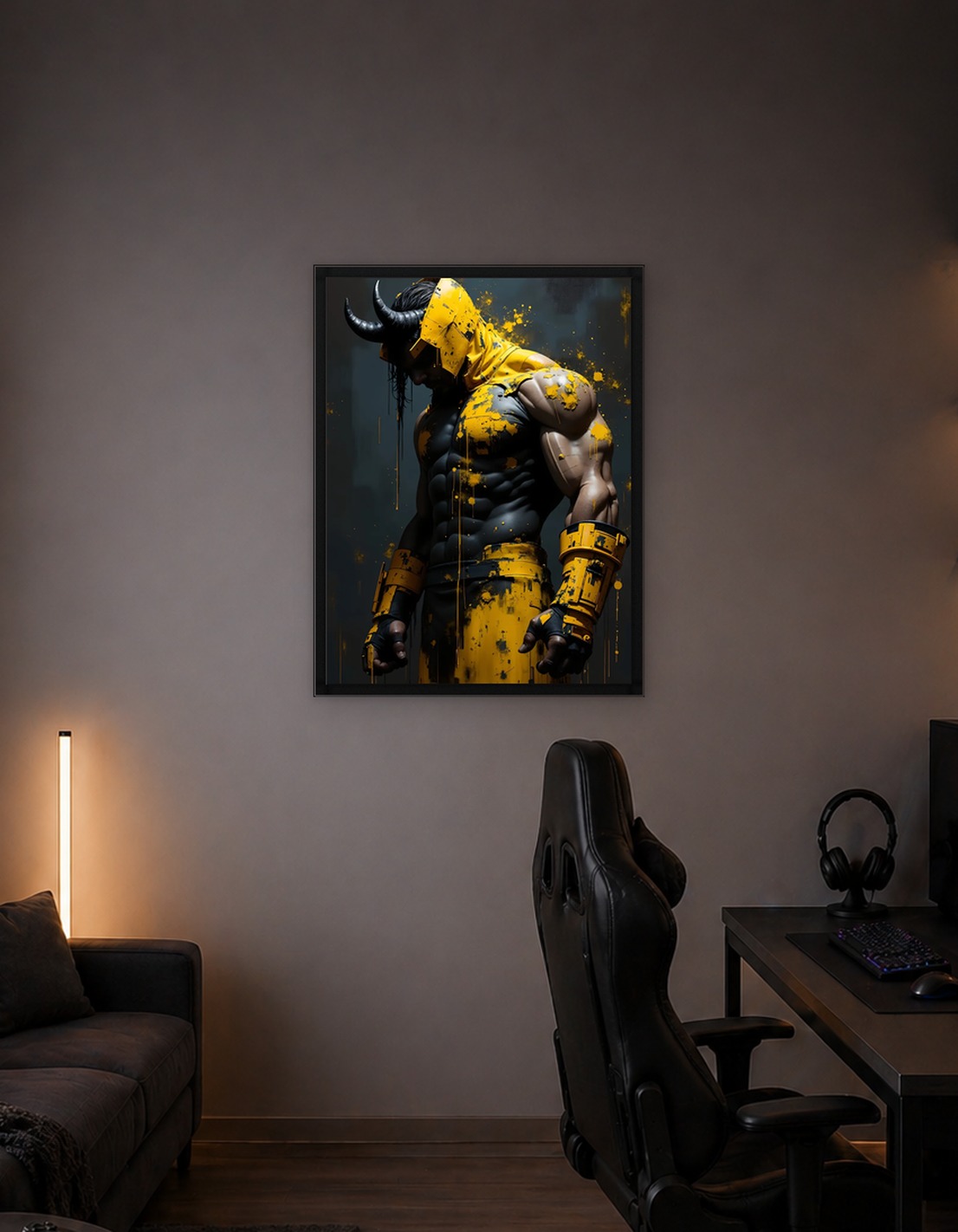 Muscular Man in Yellow and Black