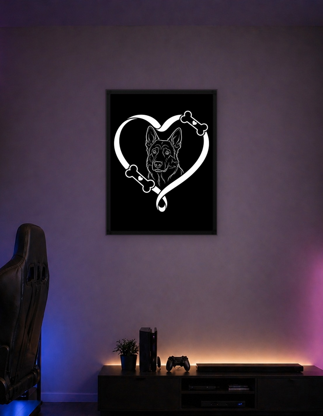 German Shepherd Dog Love Heart