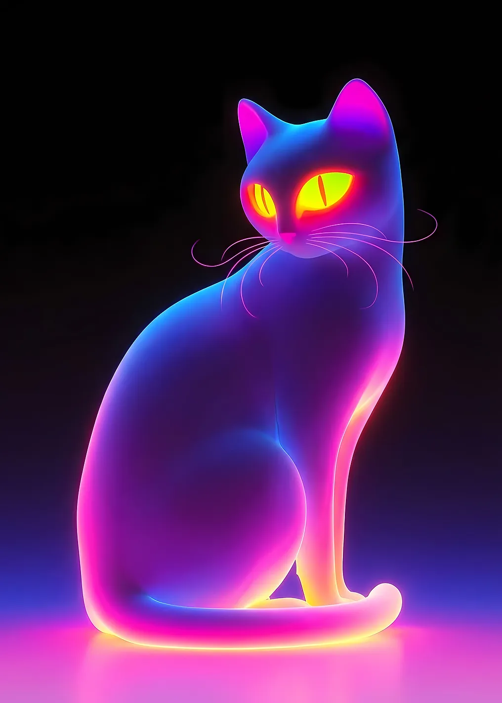 Неоновая кошка