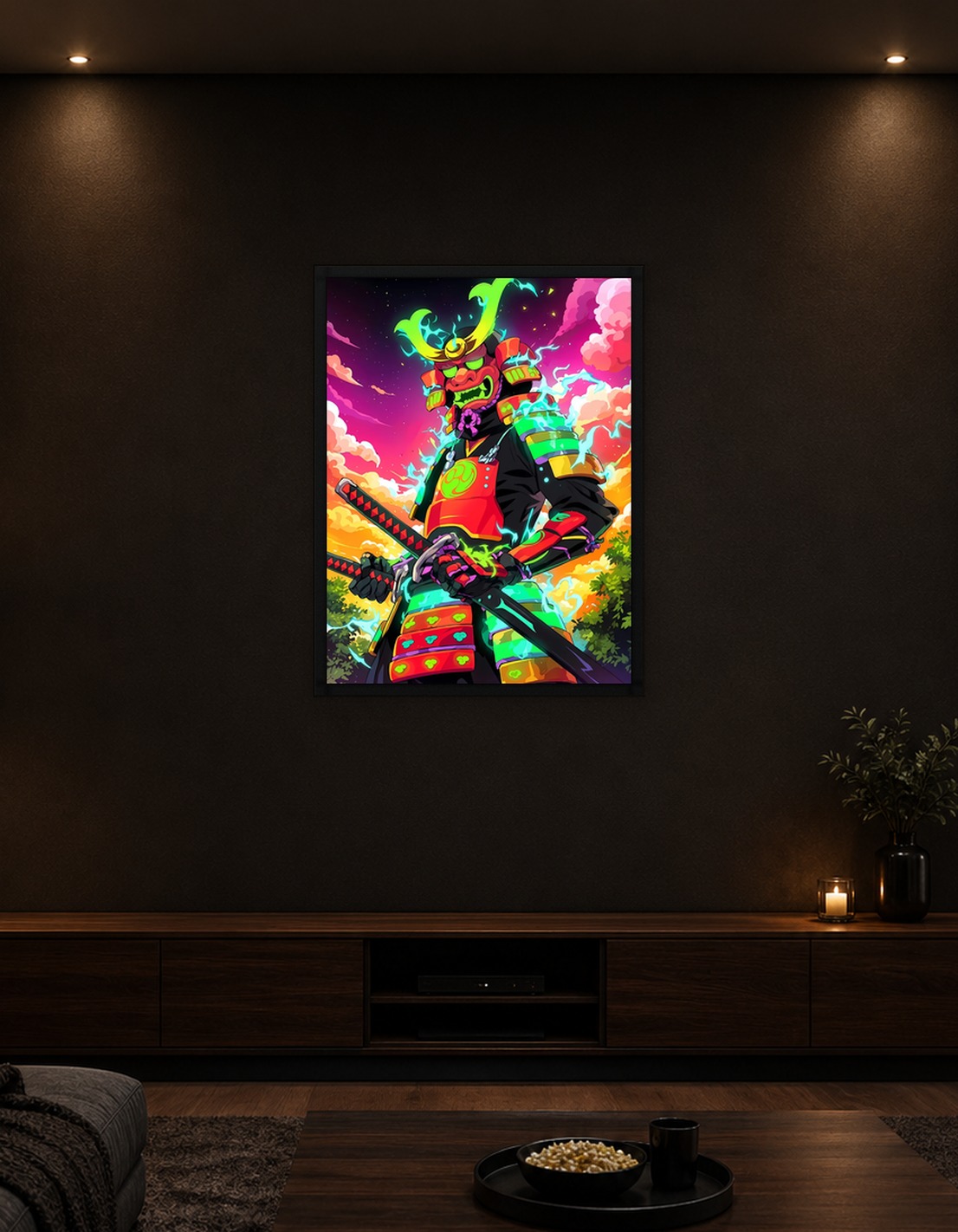 Neon Samurai Warrior - 9385172