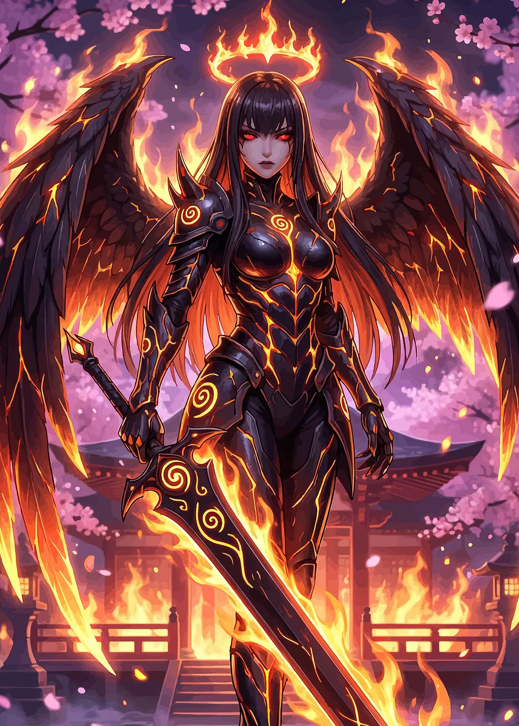Fiery Angel Warrior with Sword - 10059559