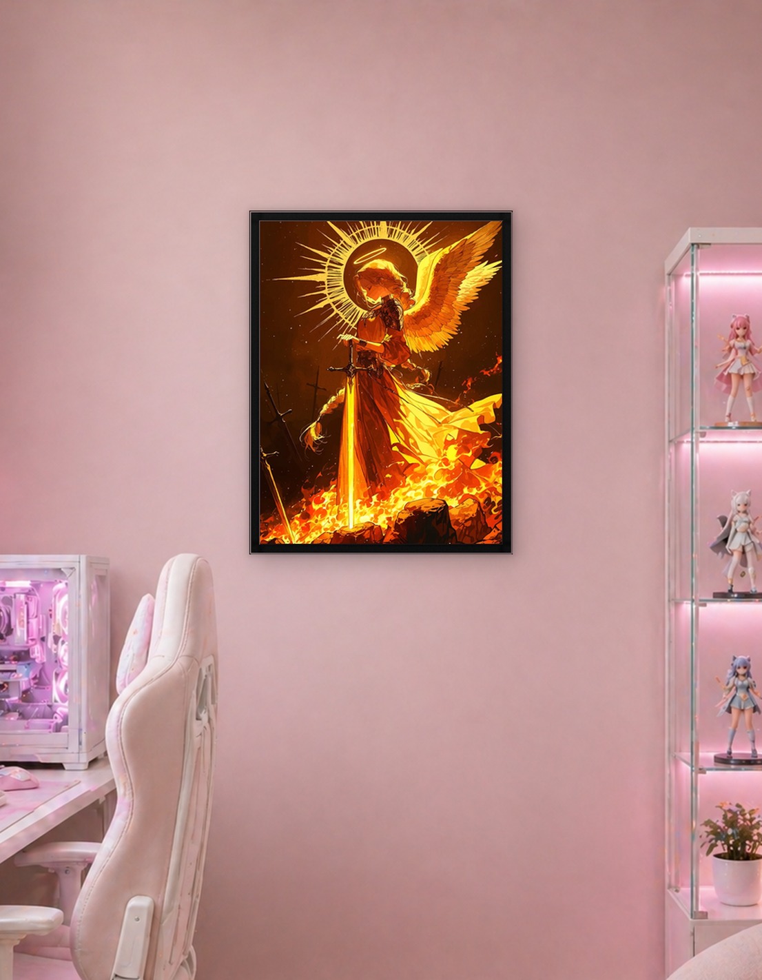 Fiery Angel Warrior with Sword - 9560992