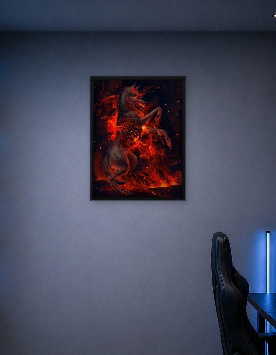 Fiery Wolf Creature