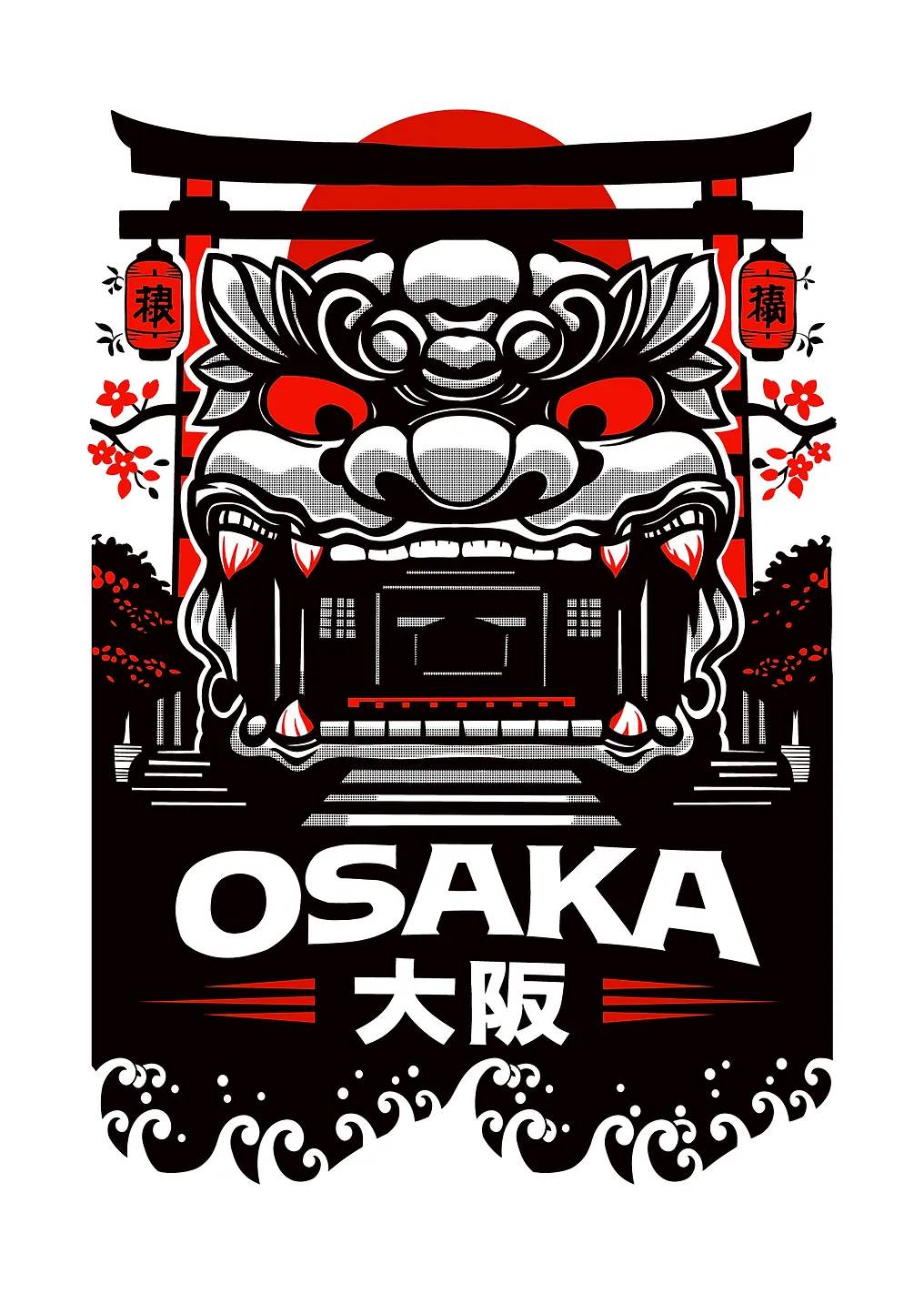 Osaka Japanese Guardian Lion