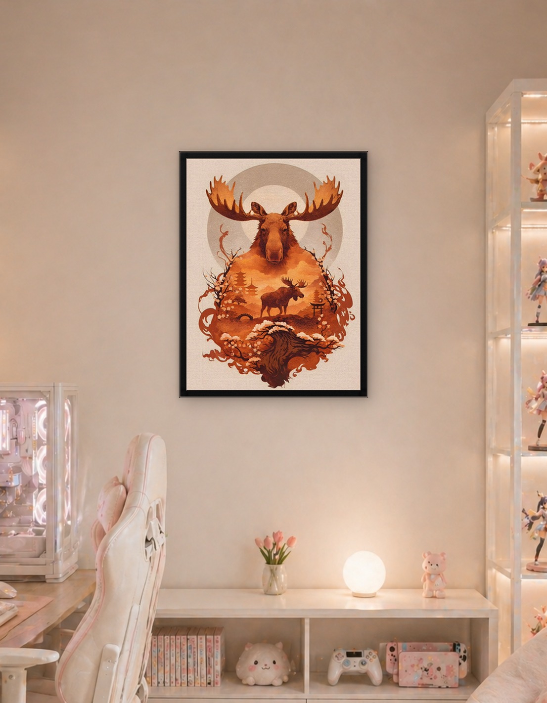 Moose Landscape with Japanese Elements