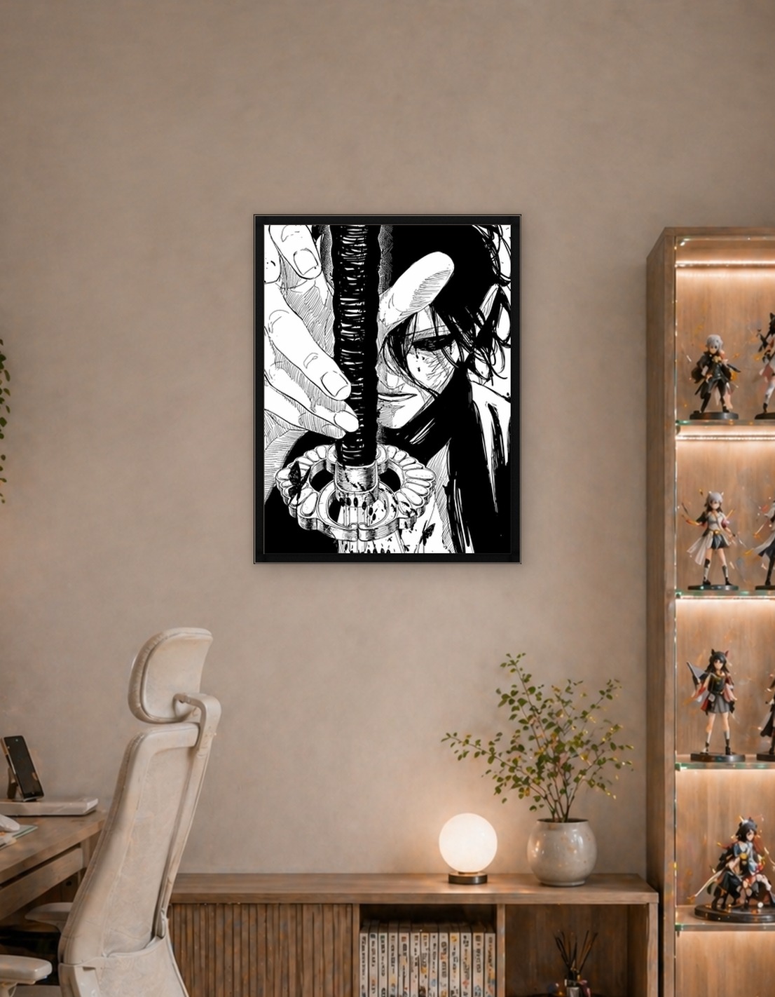 Manga character with sword