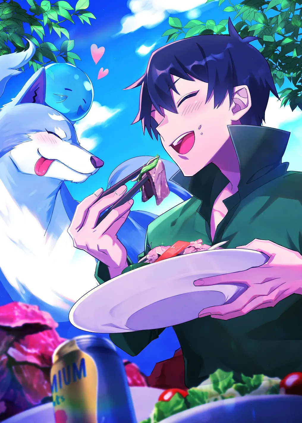 Picnic with Fox and Slime