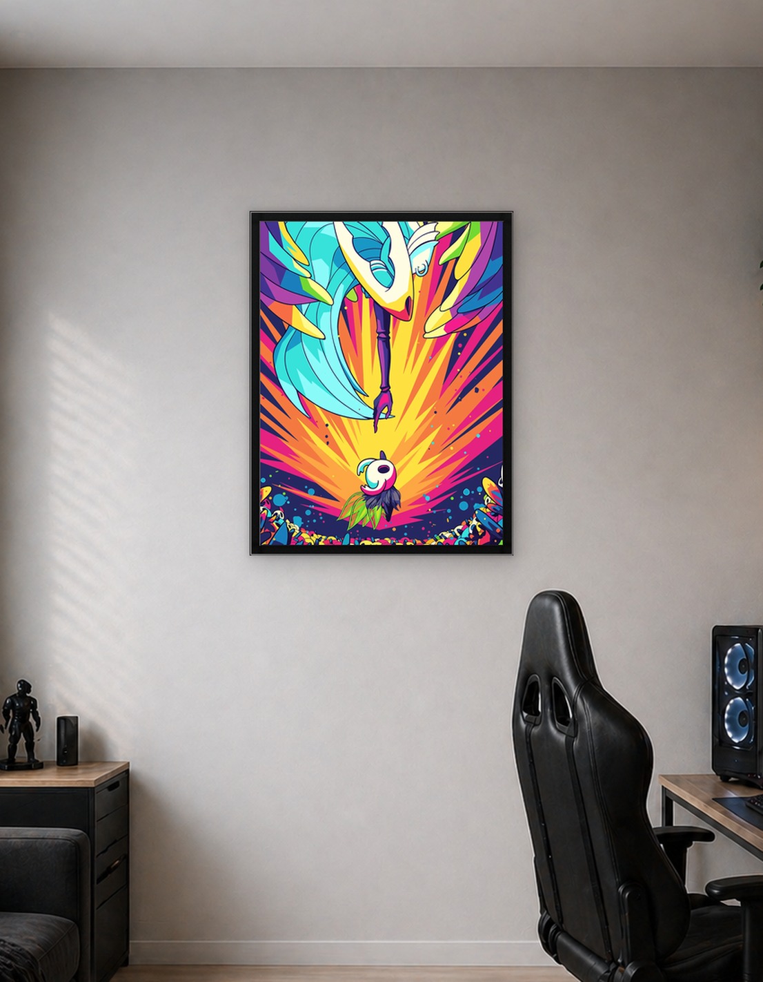 Hollow Knight colorful digital art
