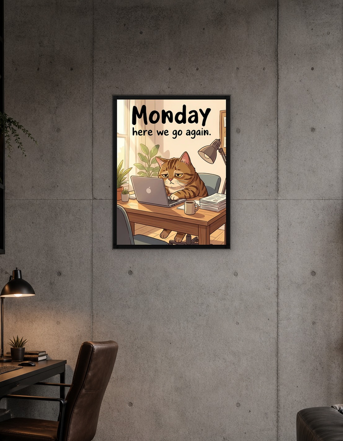 Monday Cat Working on Laptop