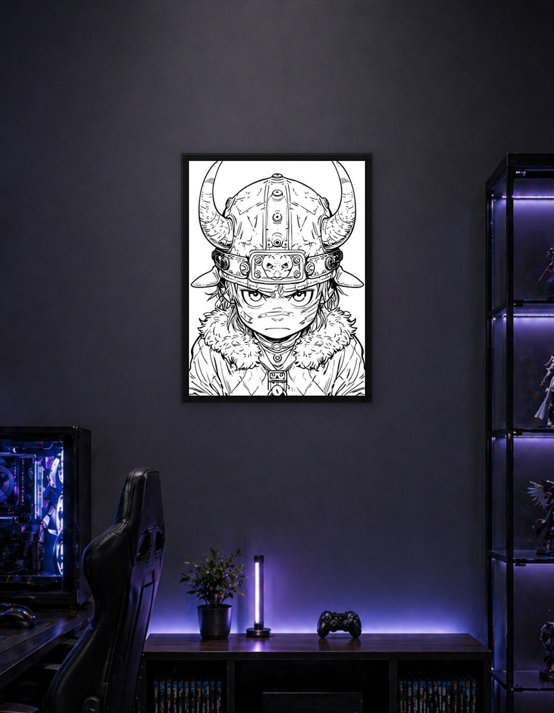 Manga Style Viking Warrior Portrait