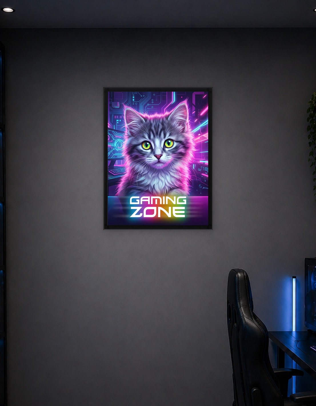 Gaming Zone Cat Portrait