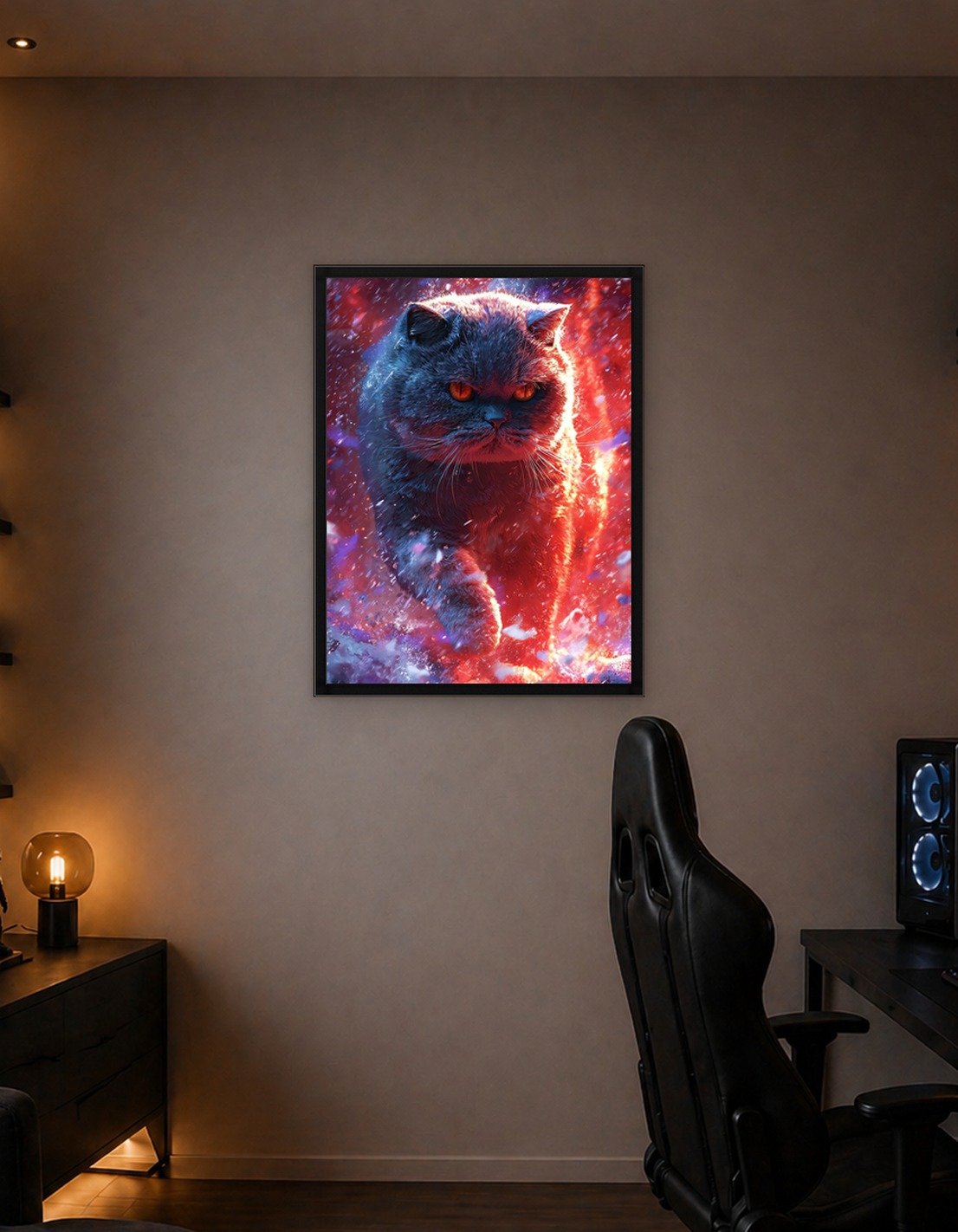 Fiery Cat Portrait