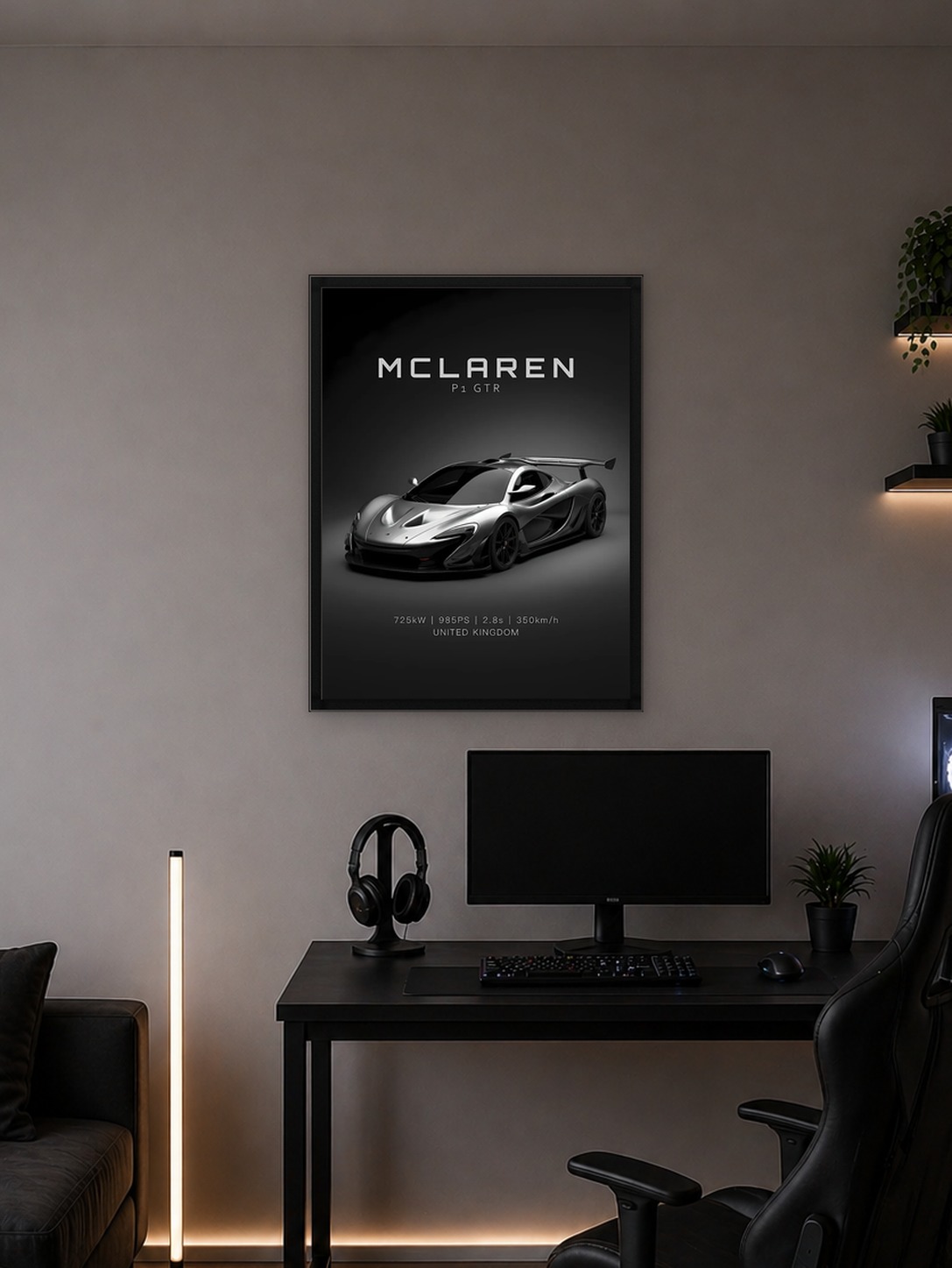 McLaren P1 GTR Car Poster
