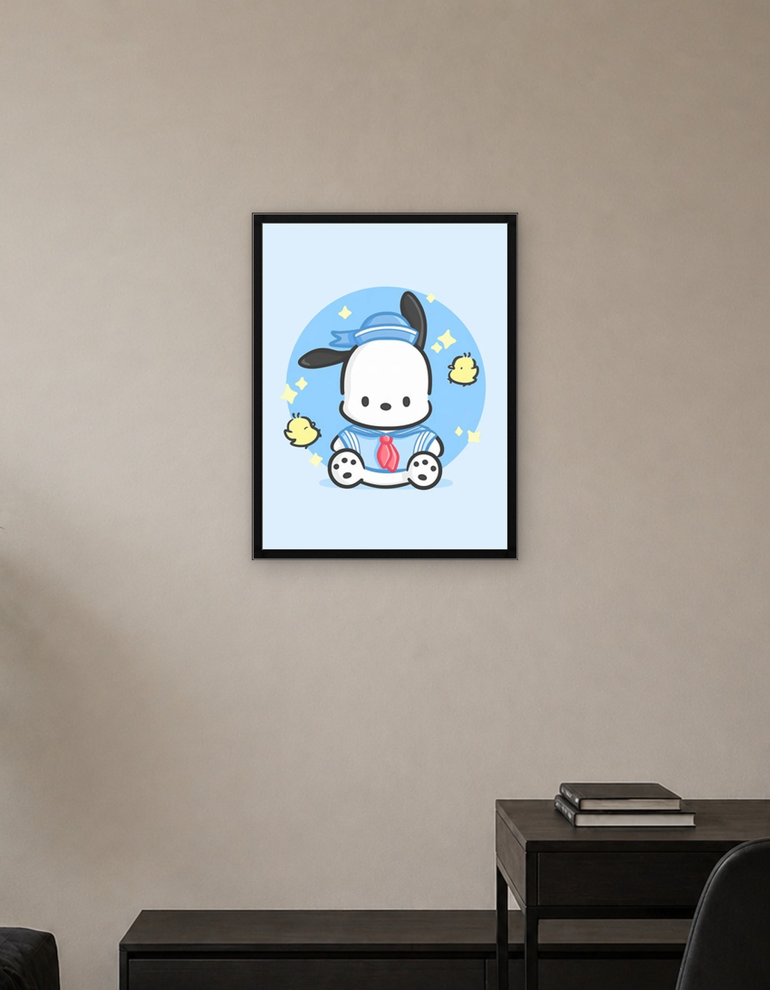 Pochacco in Sailor Outfit with Chicks