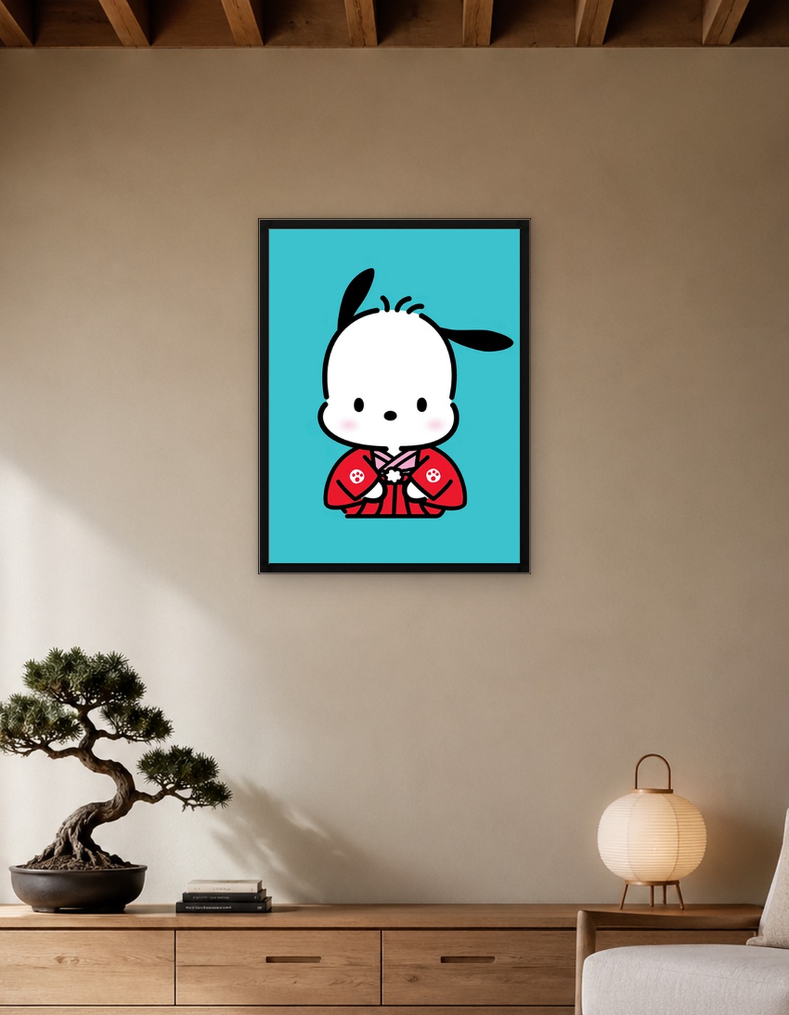 Pochacco in Traditional Japanese Attire