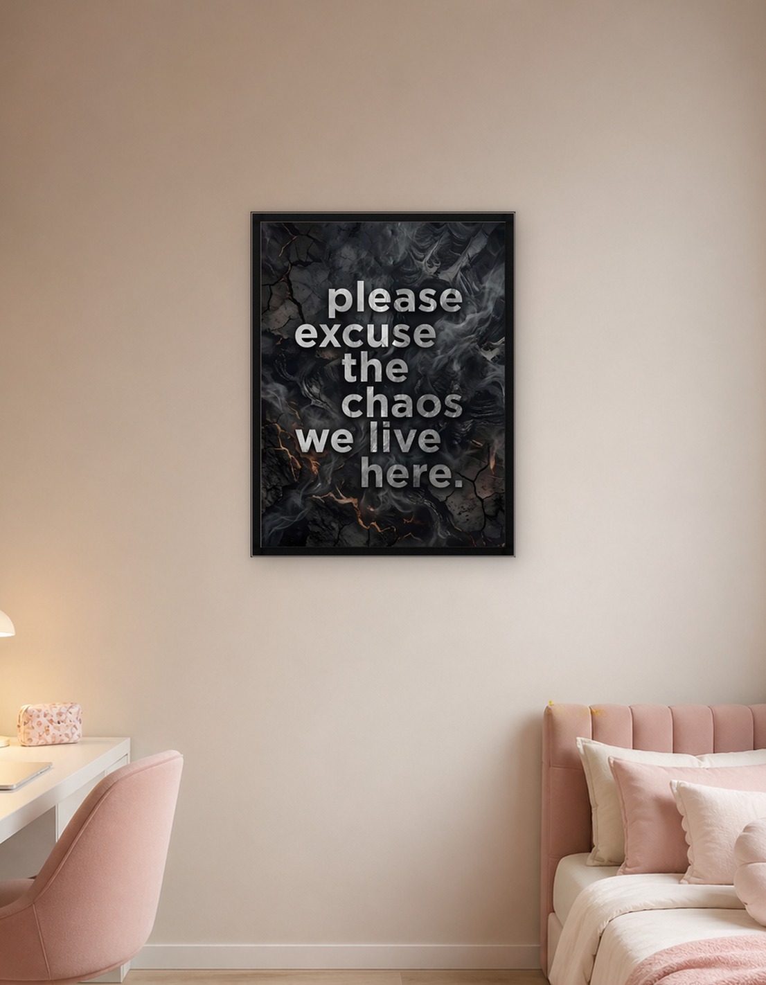 Excuse the Chaos Text Art