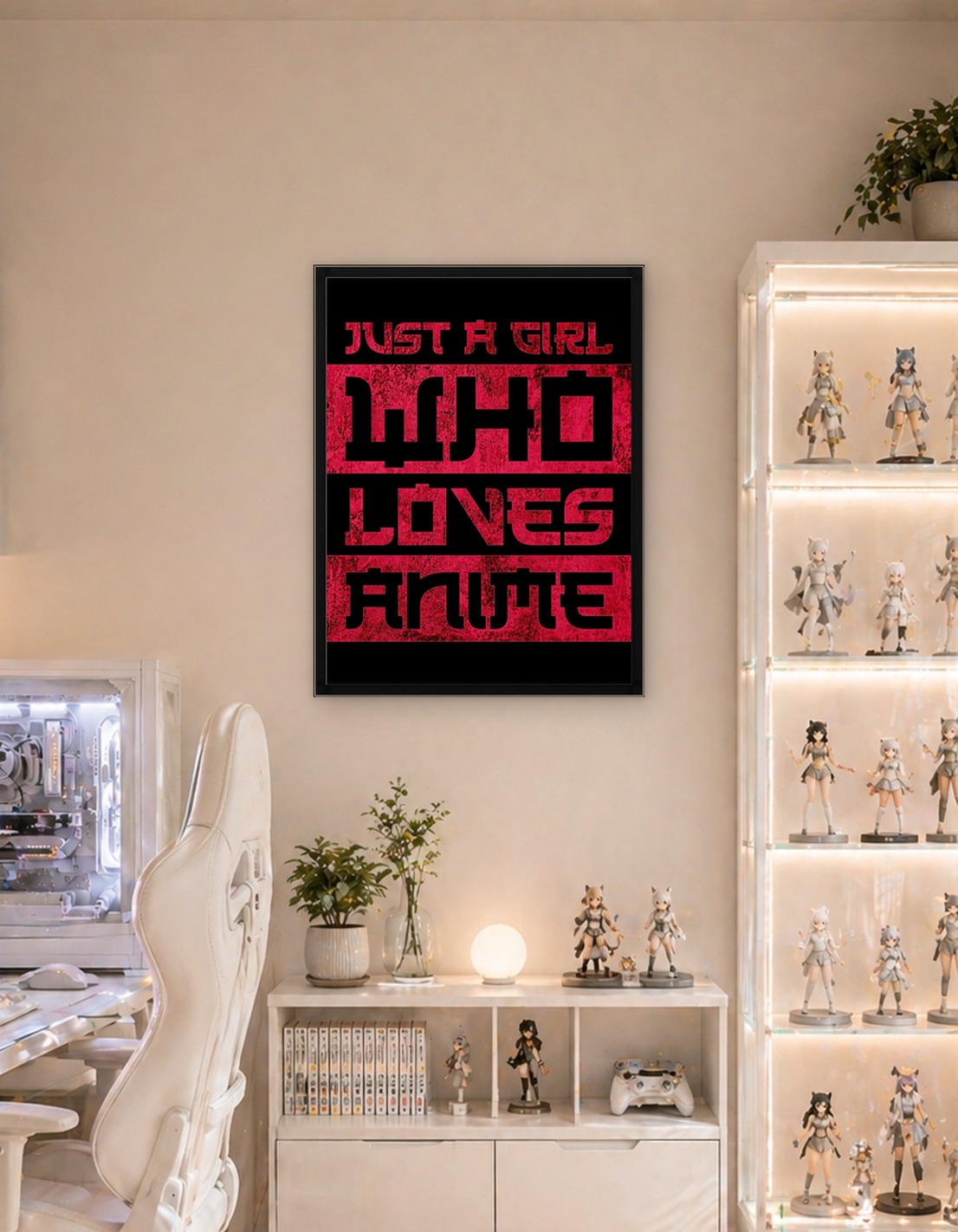 Just a Girl Who Loves Anime – Cute Otaku Aesthetic Poster