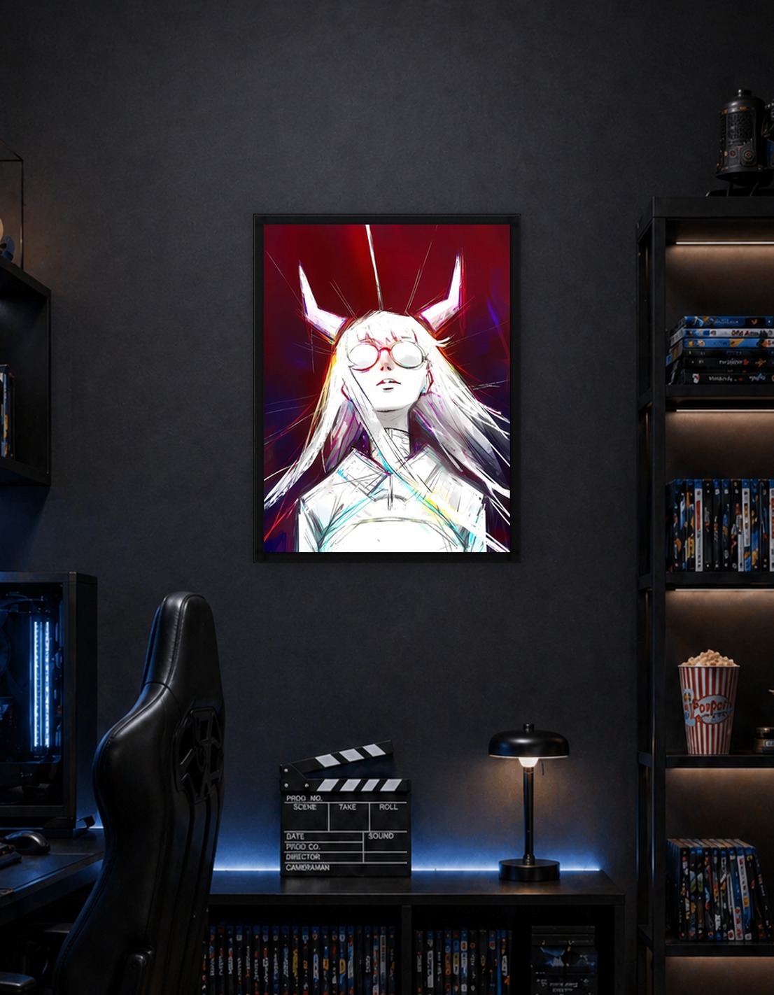 Horned Girl with Glasses Digital Art