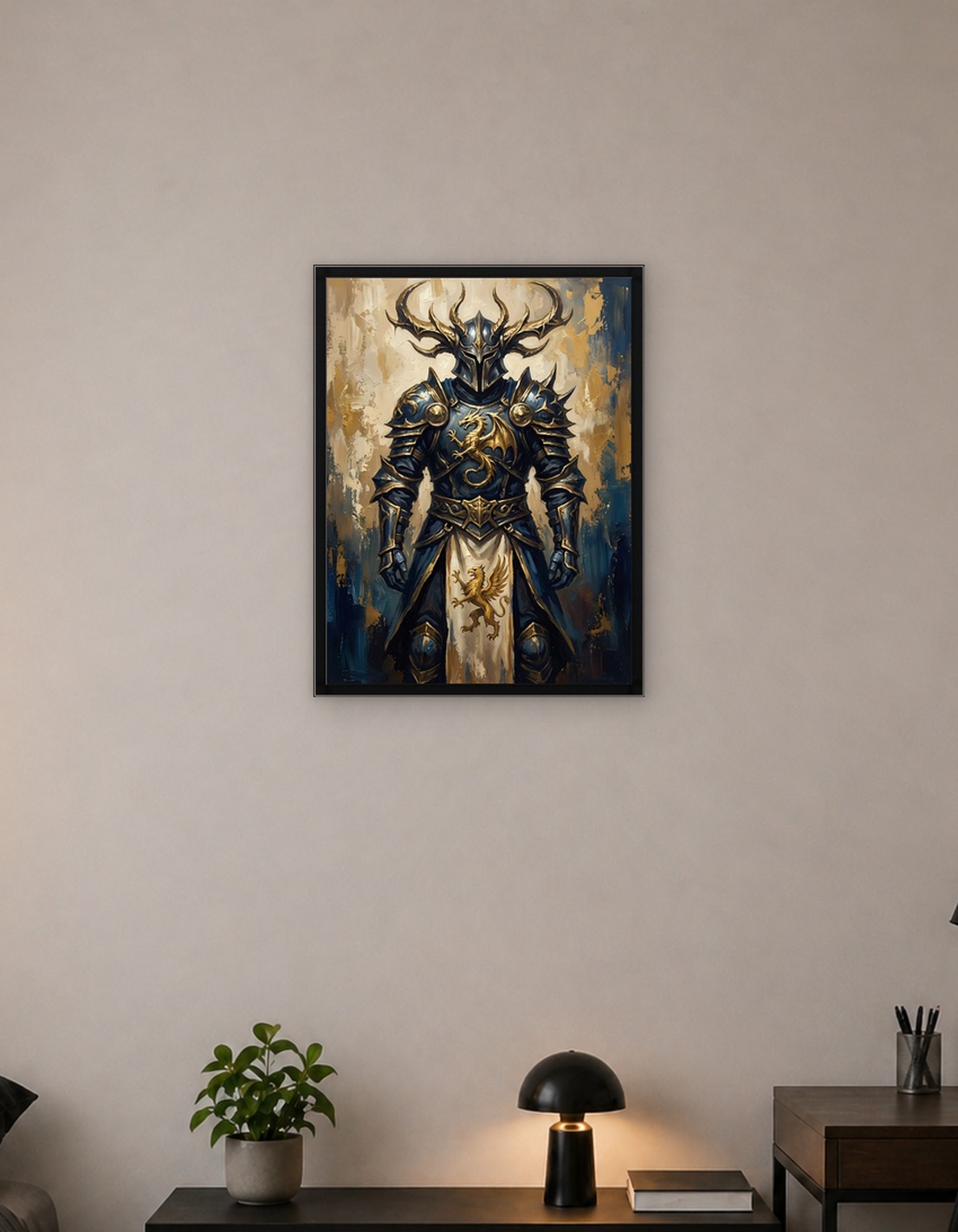 Fantasy Knight in Armor Painting