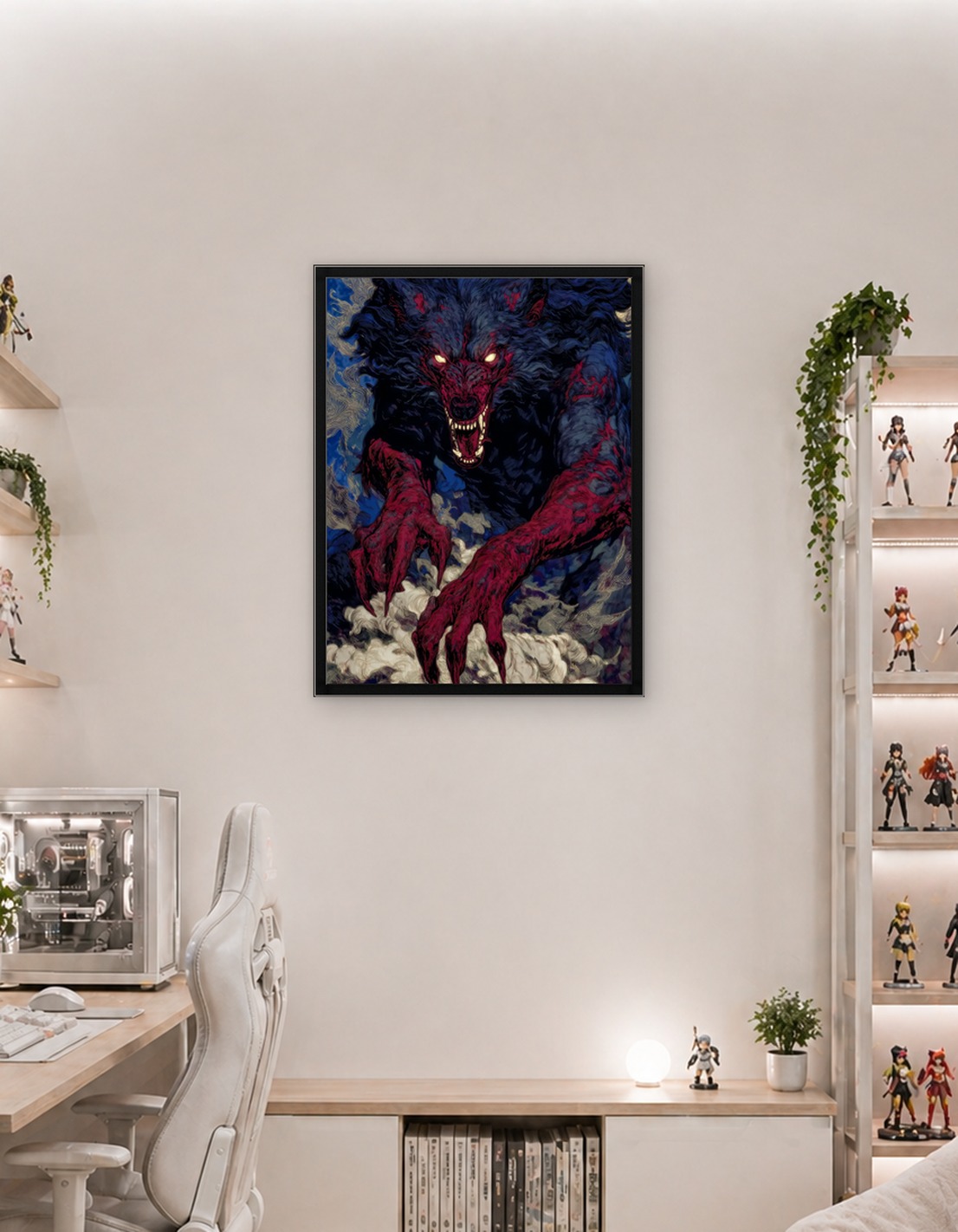 Fierce Werewolf with Glowing Eyes