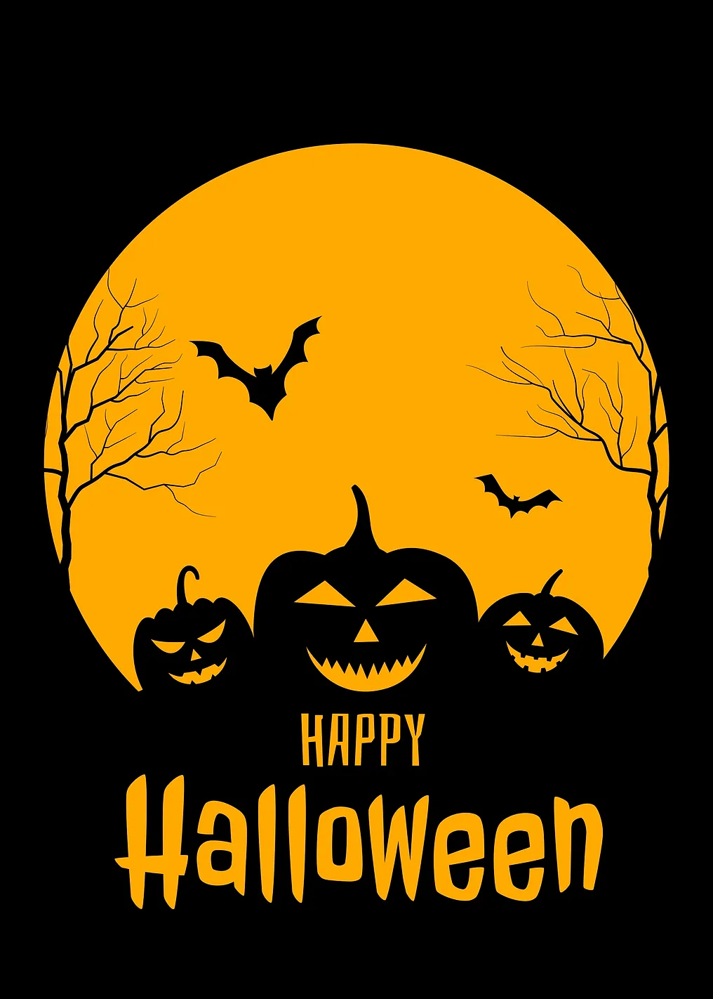 Счастливого Хэллоуина, тыквы и летучие мыши 1