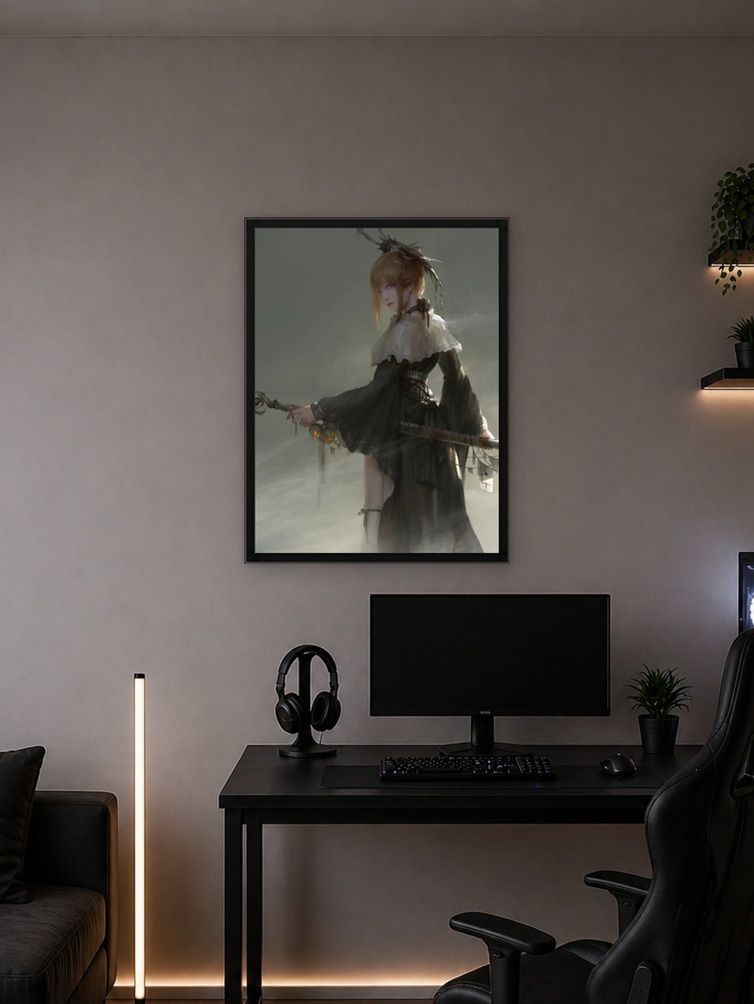 Mysterious Woman with Staff