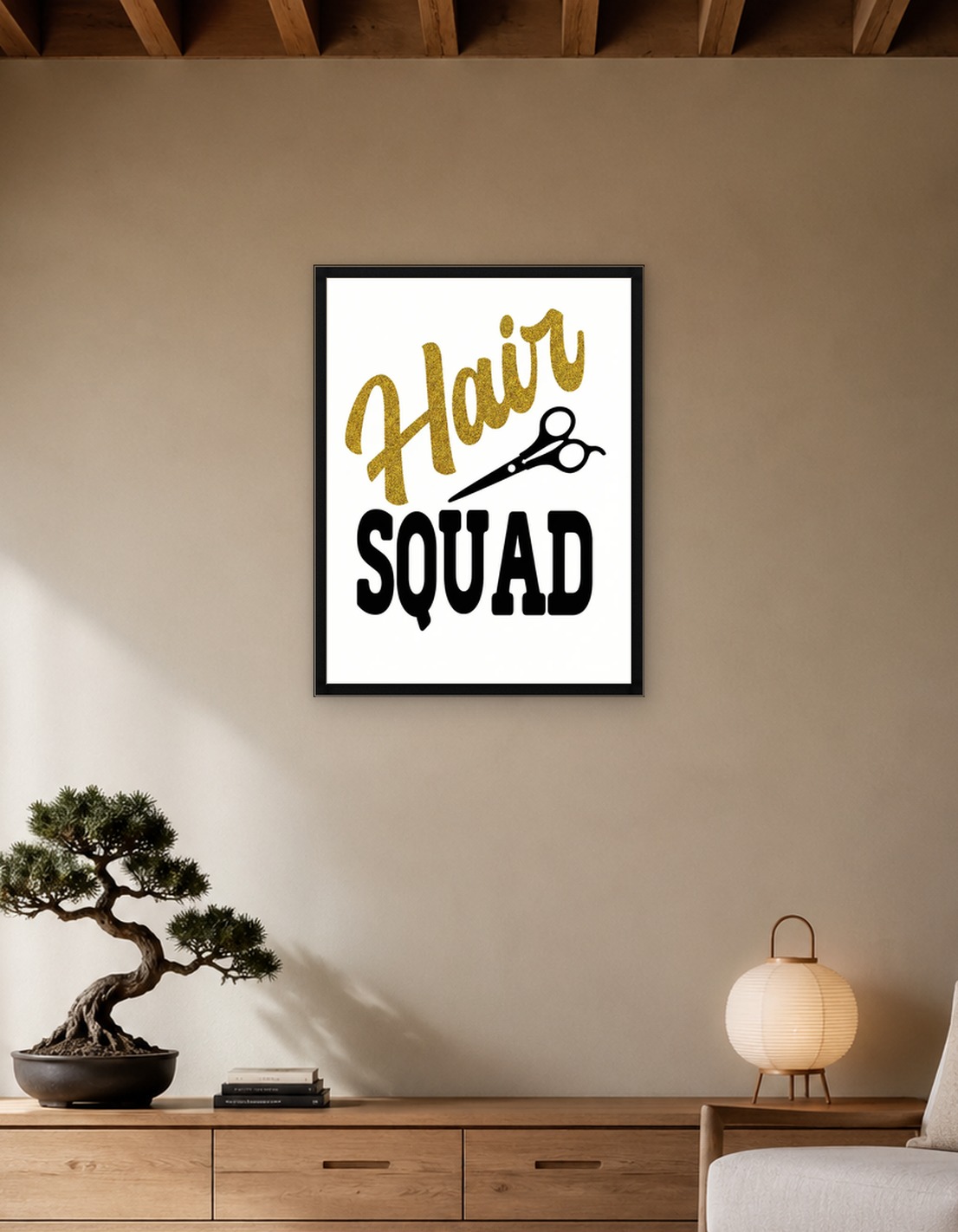 Hair Squad Scissors Text Art