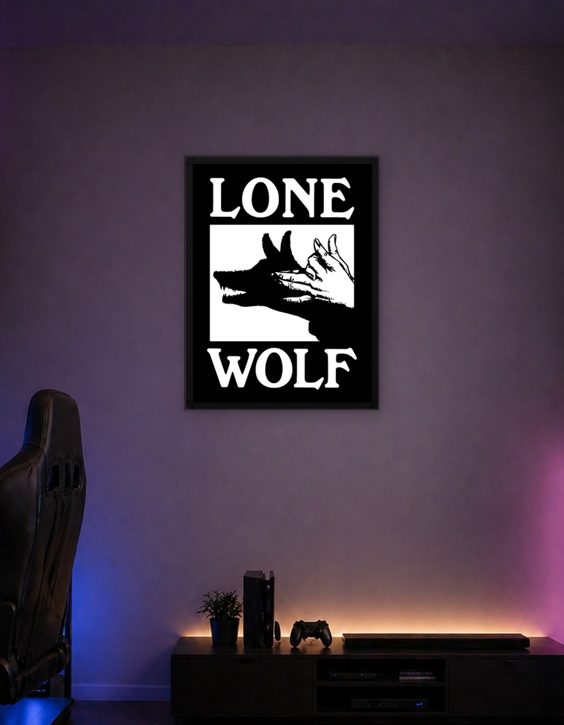 Lone Wolf Shadow Puppet