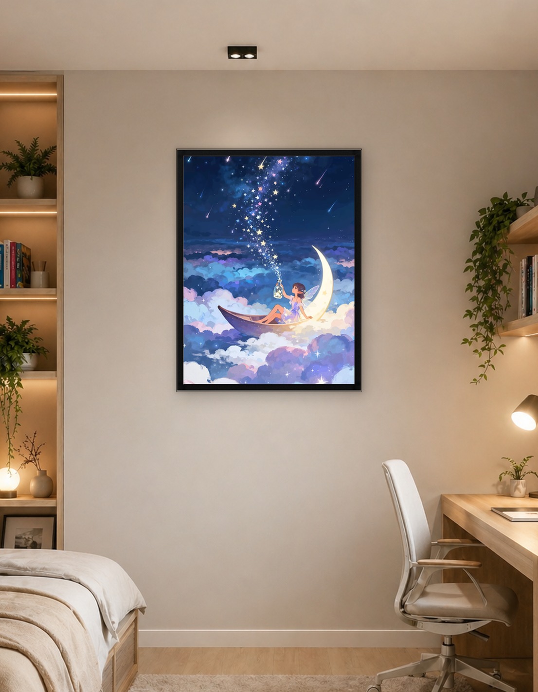 Fairy on the Moon Stars