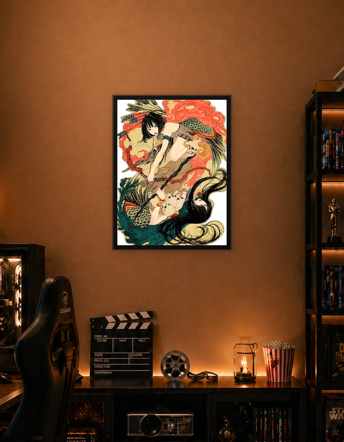 Fantasy Archer and Dark Sorceress Artwork
