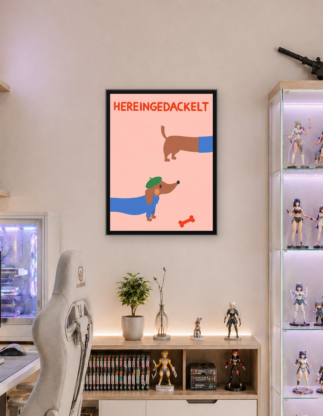 Hereingedackelt Dachshund Art