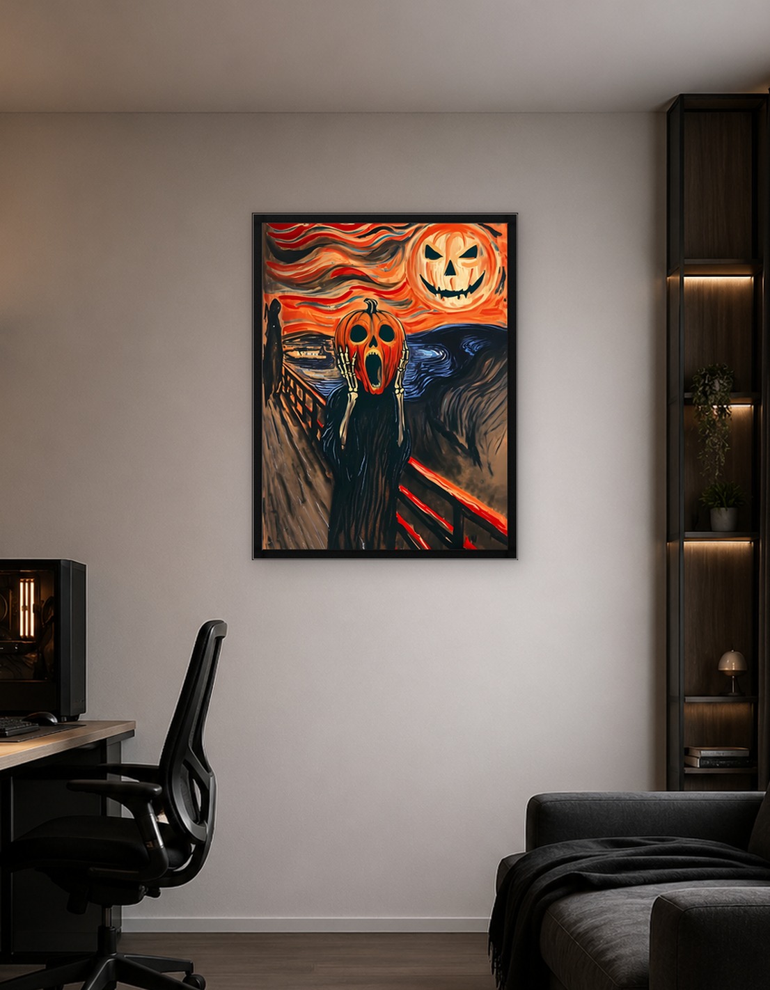 Halloween Scream Pumpkin Painting