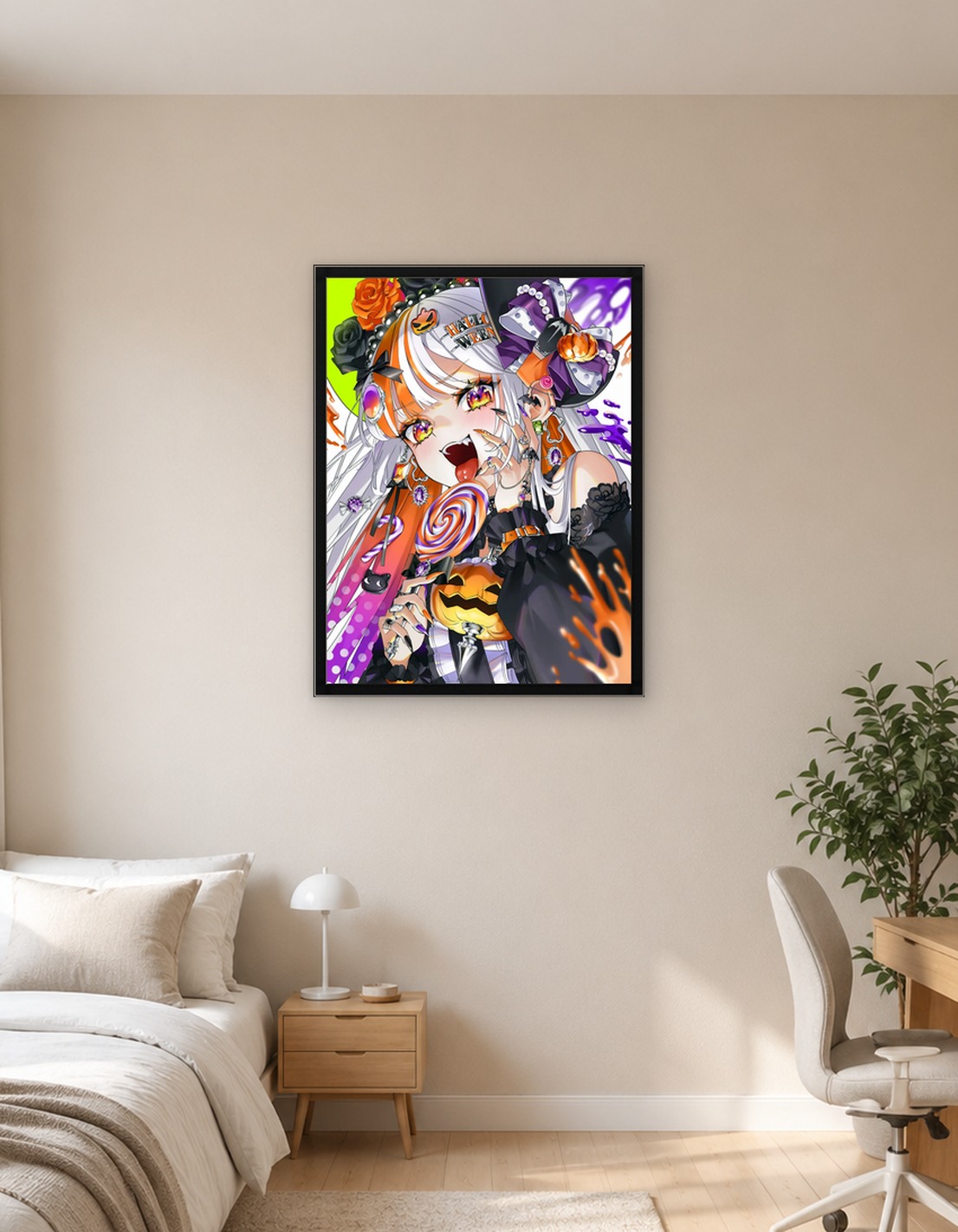 Halloween Anime Girl with Candy
