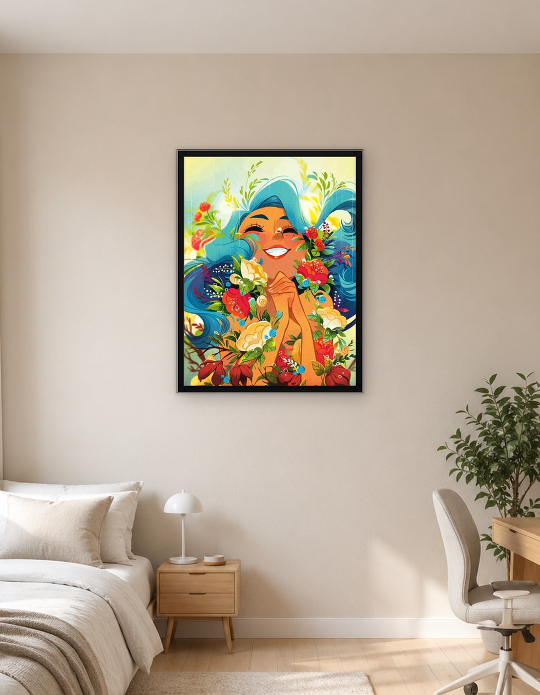 Floral Woman Illustration