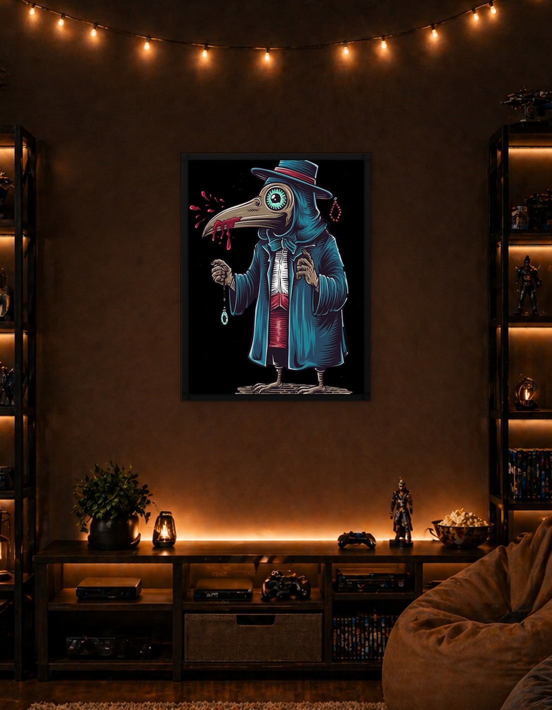 Plague Doctor with Blood and Pocketwatch