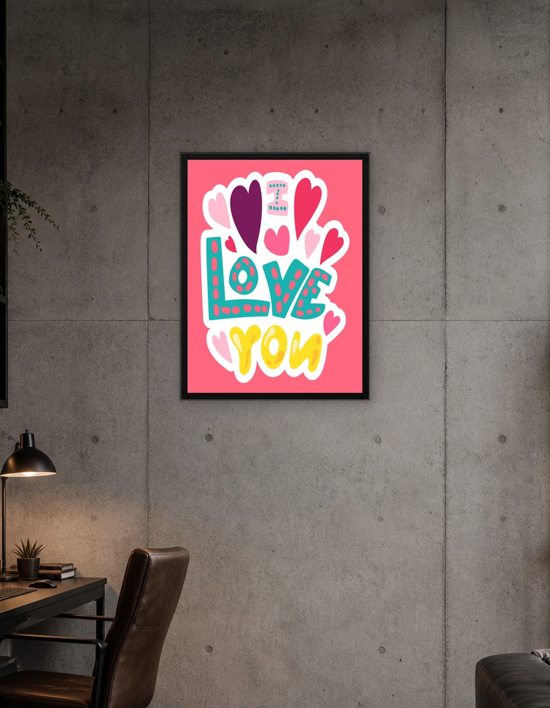I Love You Text Art
