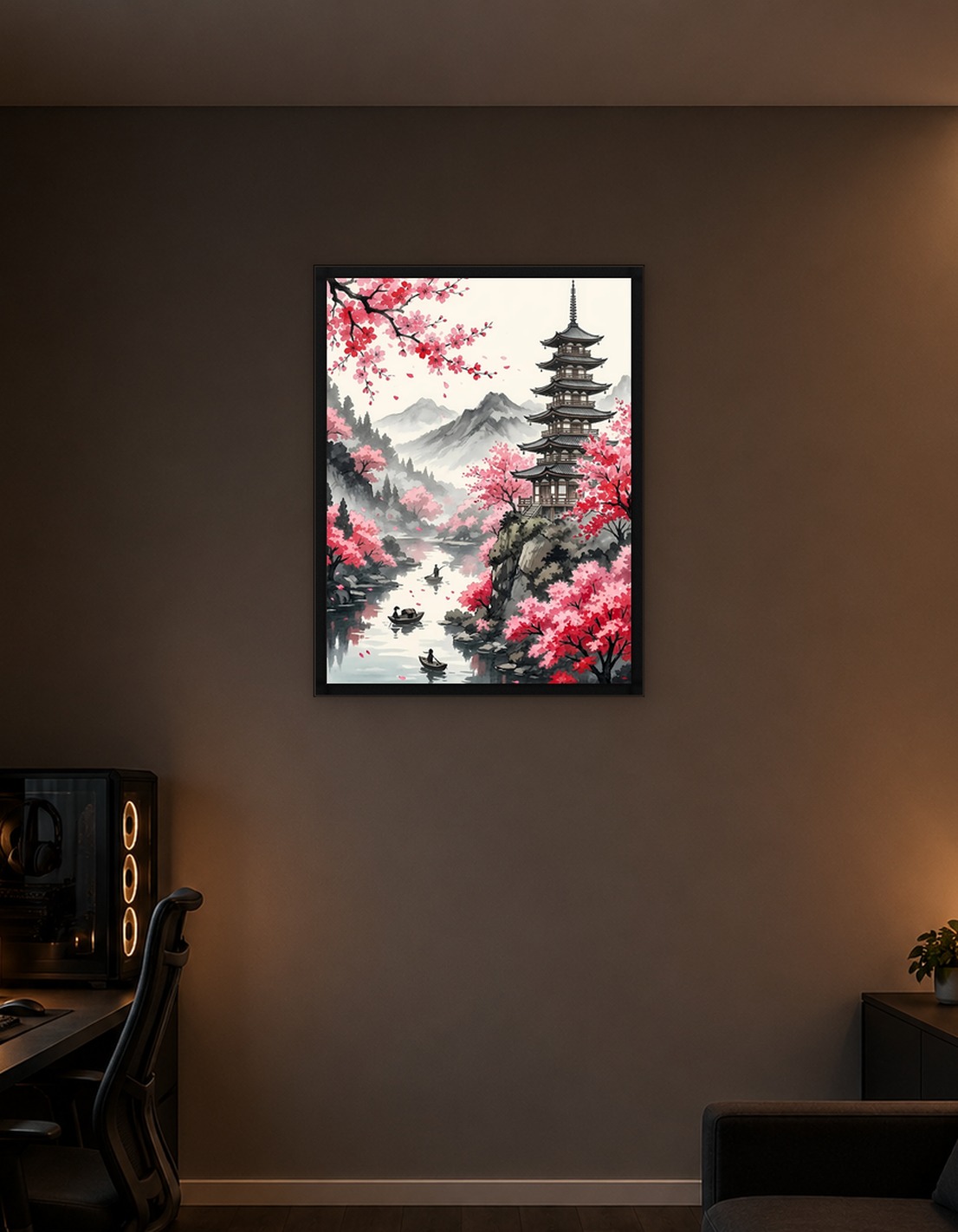 Japanese Pagoda with Cherry Blossoms - 9489603