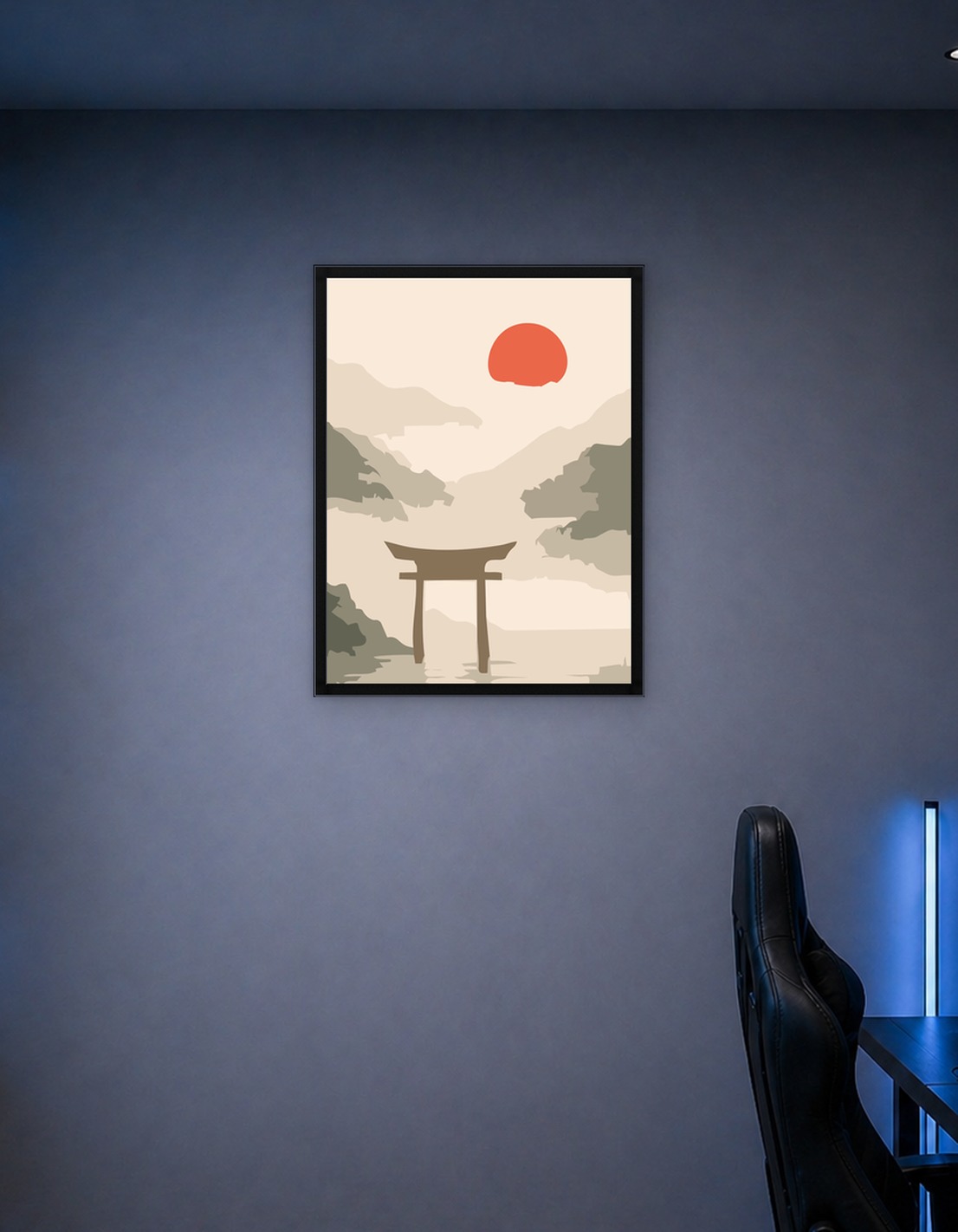 Japanese Torii Gate at Sunrise