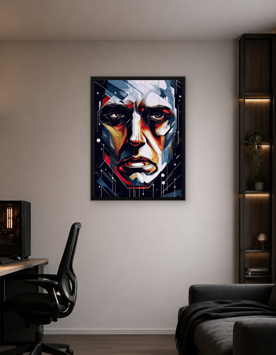 Abstract Angry Face