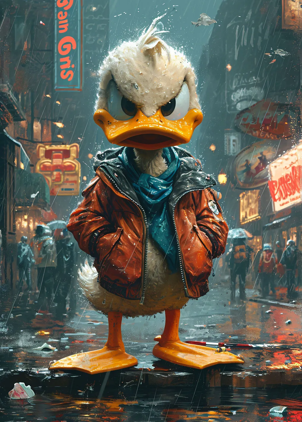 Aggresive zombie duck
