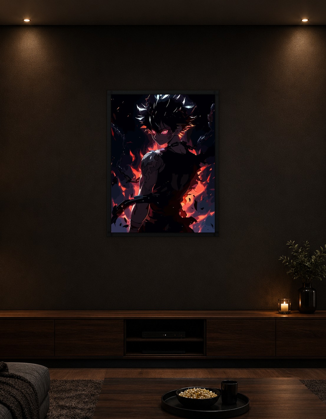 Anime Boy with Fire