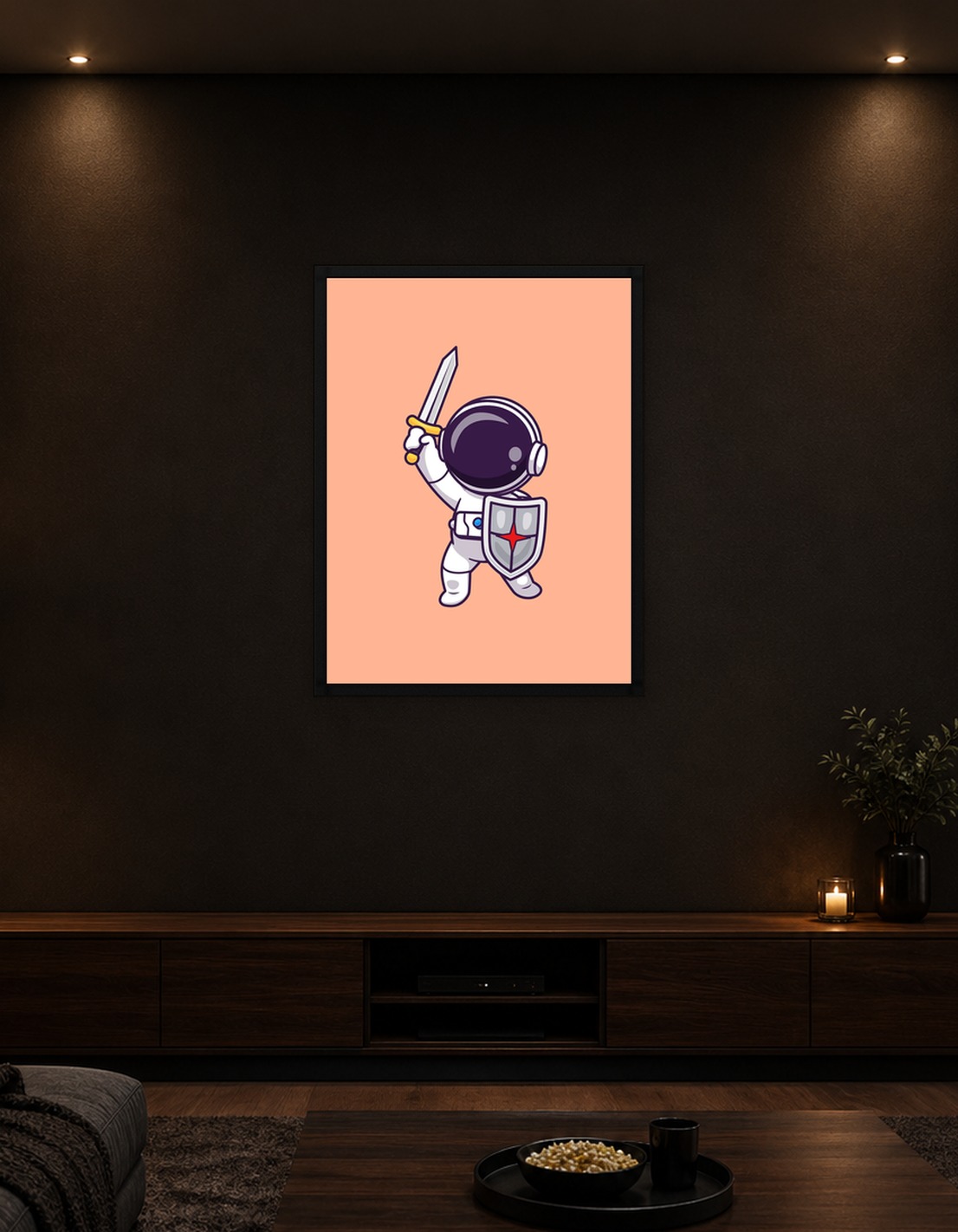 Astronaut warrior holding