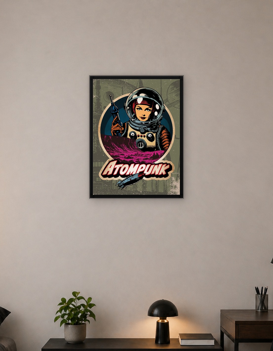 Atompunk Retro Sci-Fi Illustration