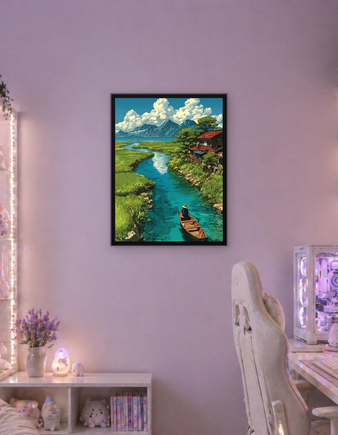 Serene River Journey in a Japanese Village