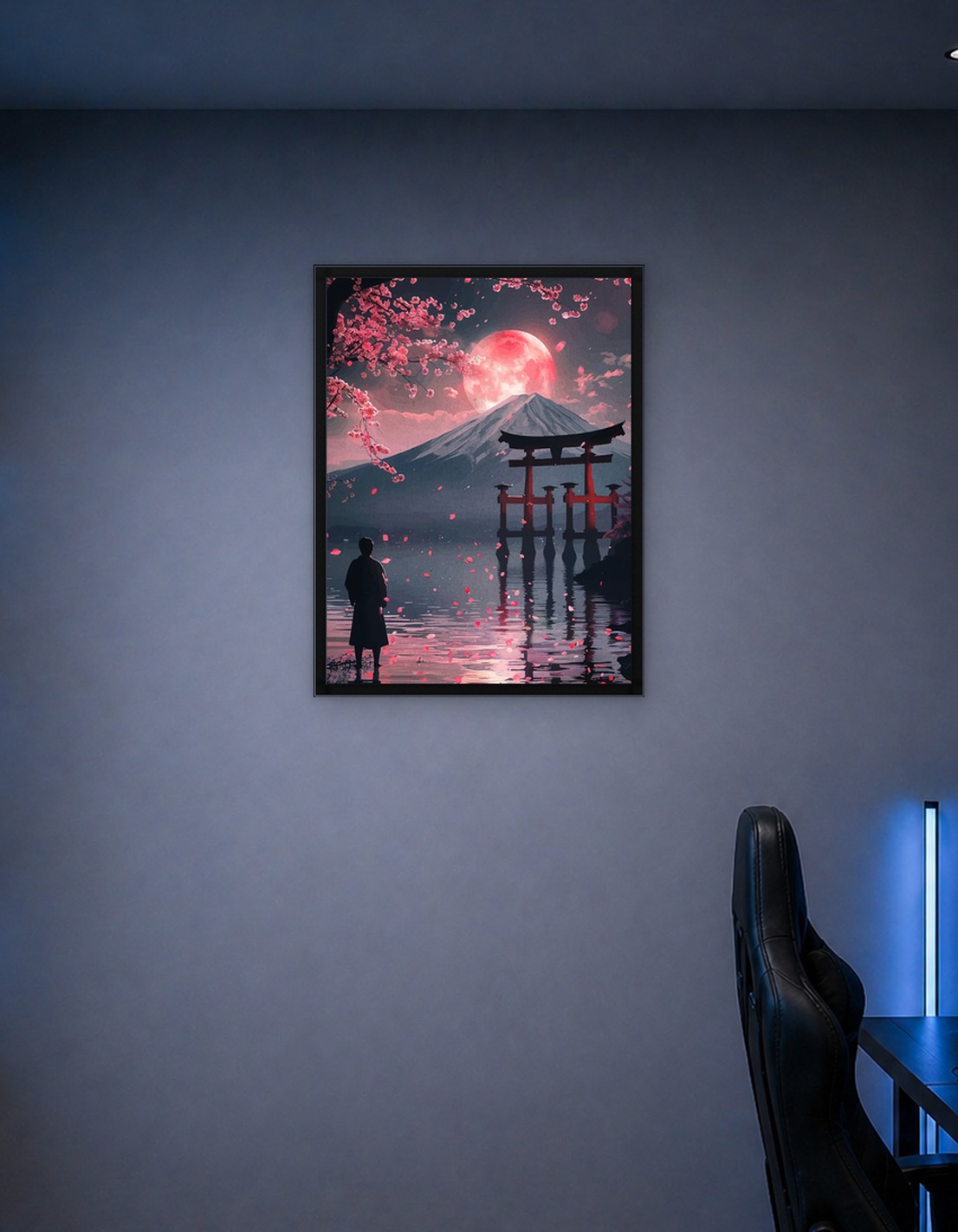 Serene Japanese Landscape Cherry Blossoms