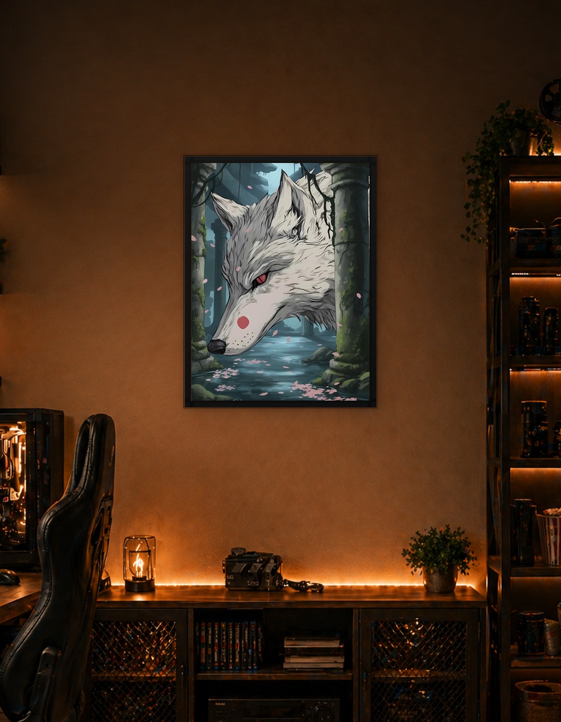 White Wolf in Ancient Ruins